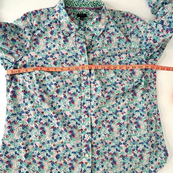 Talbots Floral Shirt Womens Size: X Lovely Ditsy Flowers Long Sleeve Button up - Picture 13 of 13